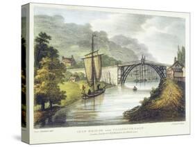 Iron Bridge across the Severn at Ironbridge, Coalbrookdale, England, Built 1779-Samuel Ireland-Stretched Canvas