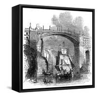 Iron Bridge at Sunderland, 1886-null-Framed Stretched Canvas