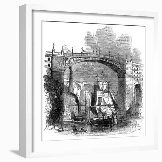 Iron Bridge at Sunderland, 1886-null-Framed Giclee Print