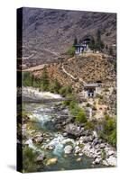 Iron Bridge in a Valley Near Paro, Bhutan-Michael Runkel-Stretched Canvas