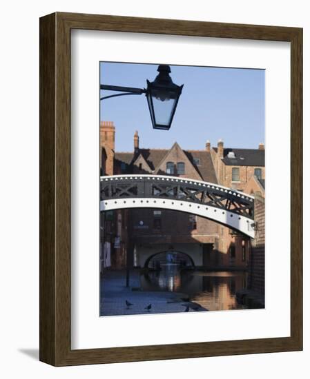 Iron Bridge over Canal, Gas Basin, Birmingham, England, United Kingdom, Europe-Jean Brooks-Framed Photographic Print