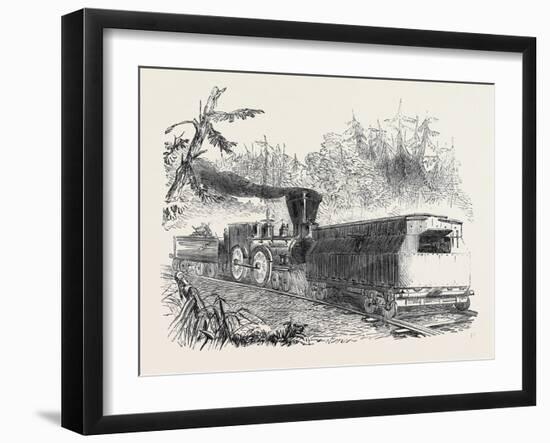 Iron Car Battery on the Philadelphia Railway 1861-null-Framed Giclee Print