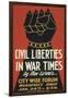 Iron Fist, Civil Liberties Poster-null-Framed Art Print