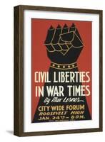 Iron Fist, Civil Liberties Poster-null-Framed Art Print