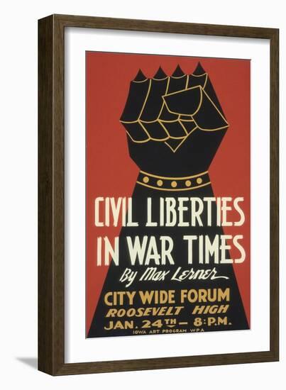 Iron Fist, Civil Liberties Poster-null-Framed Art Print