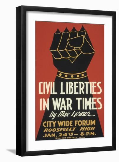 Iron Fist, Civil Liberties Poster-null-Framed Art Print