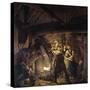 Iron Forge-Joseph Wright of Derby-Stretched Canvas