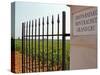 Iron Gate and Post to the Grand Cru Vineyard, Santenay, Bourgone, France-Per Karlsson-Stretched Canvas