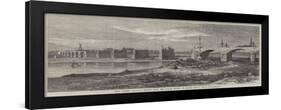 Iron Girder Railway Bridge over the Palar River, in North Arcot, India-null-Framed Giclee Print