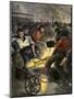 Iron Industry Workers Manufacturing Steel in England, c.1800-null-Mounted Giclee Print
