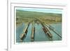 Iron Ore Docks, Duluth Harbor, Minnesota-null-Framed Premium Giclee Print