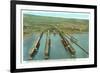 Iron Ore Docks, Duluth Harbor, Minnesota-null-Framed Premium Giclee Print