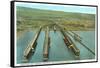 Iron Ore Docks, Duluth Harbor, Minnesota-null-Framed Stretched Canvas