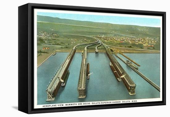 Iron Ore Docks, Duluth Harbor, Minnesota-null-Framed Stretched Canvas