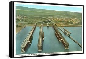 Iron Ore Docks, Duluth Harbor, Minnesota-null-Framed Stretched Canvas