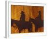 Iron Sculpture of Cowboys at Boulder River Ranch, Montana, USA-Jamie & Judy Wild-Framed Photographic Print