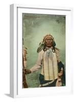 Iron Tail, Sioux Chief-null-Framed Art Print