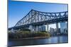 Iron train bridge (Story Bridge) across Brisbane River, Brisbane, Queensland, Australia, Pacific-Michael Runkel-Mounted Photographic Print