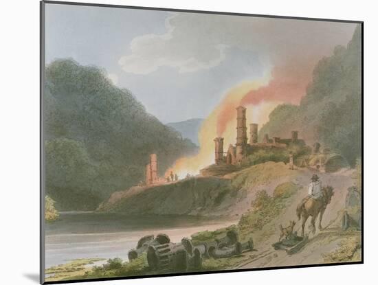 Iron Works, Coalbrook Dale, from 'Romantic and Picturesque Scenery of England and Wales', 1805-Philippe De Loutherbourg-Mounted Giclee Print