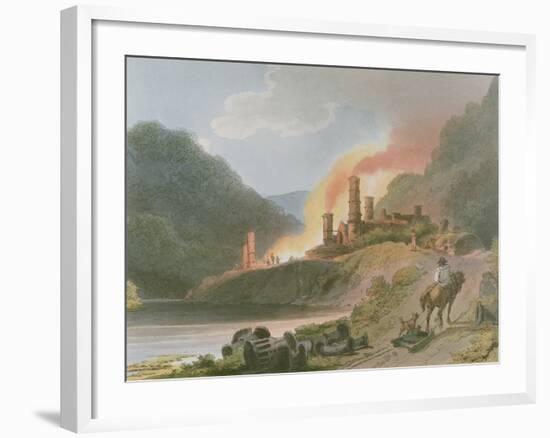 Iron Works, Coalbrook Dale, from 'Romantic and Picturesque Scenery of England and Wales', 1805-Philippe De Loutherbourg-Framed Giclee Print