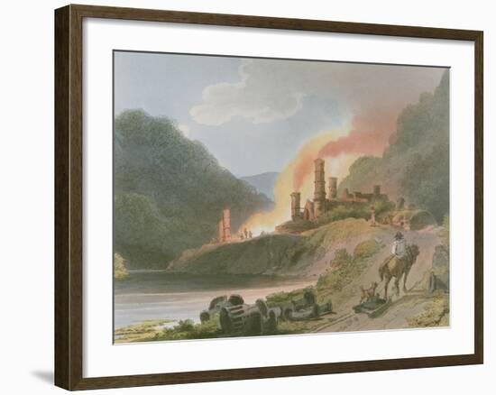 Iron Works, Coalbrook Dale, from 'Romantic and Picturesque Scenery of England and Wales', 1805-Philippe De Loutherbourg-Framed Giclee Print