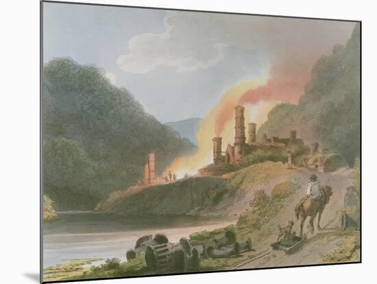 Iron Works, Coalbrook Dale, from 'Romantic and Picturesque Scenery of England and Wales', 1805-Philippe De Loutherbourg-Mounted Giclee Print