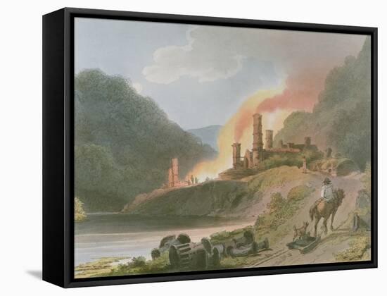 Iron Works, Coalbrook Dale, from 'Romantic and Picturesque Scenery of England and Wales', 1805-Philippe De Loutherbourg-Framed Stretched Canvas