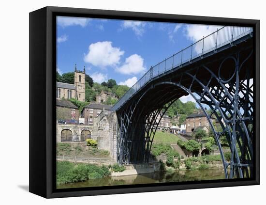 Ironbridge Gorge, Worlds' First Iron Structure (1779) by Designer Abraham Darby-null-Framed Stretched Canvas