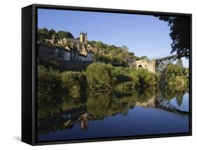 Ironbridge on River Severn-Paul Thompson-Framed Stretched Canvas