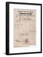 Ironmonger Receipt 1881-null-Framed Art Print