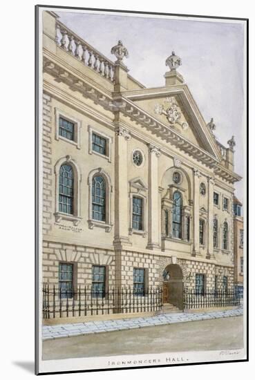 Ironmongers' Hall, Fenchurch Street, City of London, 1820-Valentine Davis-Mounted Giclee Print