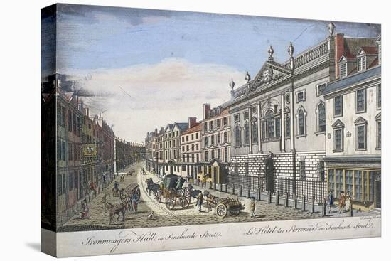 Ironmongers' Hall, London, C1750-T Loveday-Stretched Canvas