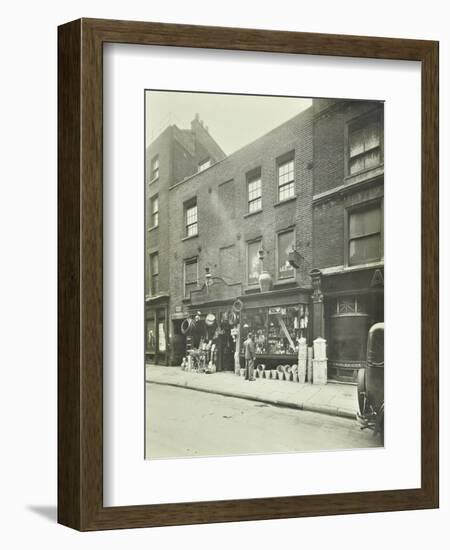 Ironmongers Shop on Carnaby Street, London, 1944-null-Framed Photographic Print