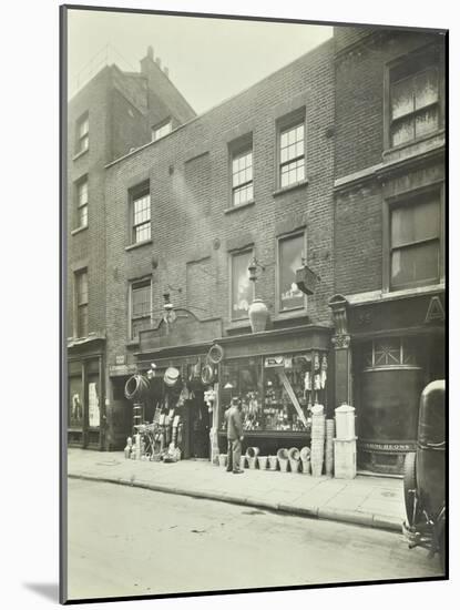 Ironmongers Shop on Carnaby Street, London, 1944-null-Mounted Photographic Print