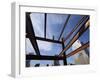 Ironworker Walks a Beam Above the 24th Floor of One World Trade Center in New York-null-Framed Photographic Print