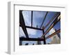 Ironworker Walks a Beam Above the 24th Floor of One World Trade Center in New York-null-Framed Photographic Print