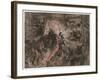 Ironworks at Birmingham, Tapping a Furnace and Running the Molten Metal into Pigs-Henri Lanos-Framed Art Print