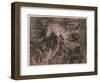 Ironworks at Birmingham, Tapping a Furnace and Running the Molten Metal into Pigs-Henri Lanos-Framed Art Print