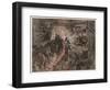 Ironworks at Birmingham, Tapping a Furnace and Running the Molten Metal into Pigs-Henri Lanos-Framed Art Print