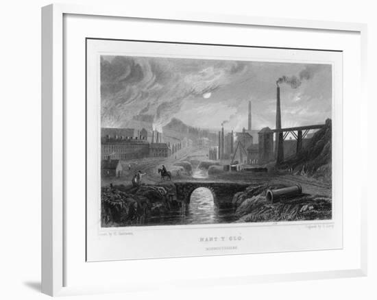 Ironworks at Nant-Y-Glo, South Wales-null-Framed Art Print