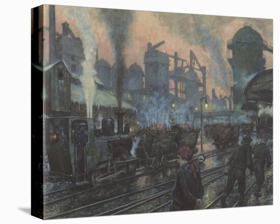 Ironworks-Hans Baluschek-Stretched Canvas