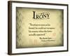 Irony-null-Framed Art Print