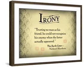 Irony-null-Framed Art Print