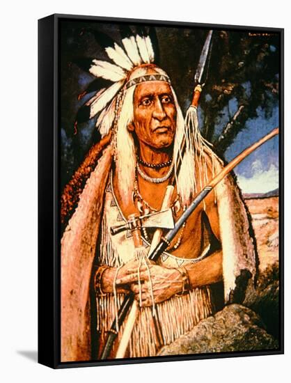 Iroquois Chief-Henry H. Cross-Framed Stretched Canvas