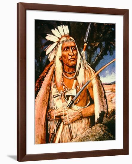 Iroquois Chief-Henry H. Cross-Framed Giclee Print
