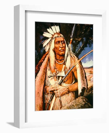 Iroquois Chief-Henry H. Cross-Framed Giclee Print