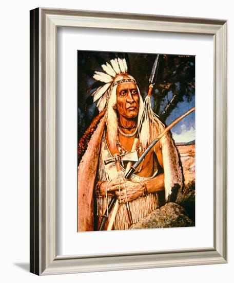 Iroquois Chief-Henry H. Cross-Framed Giclee Print