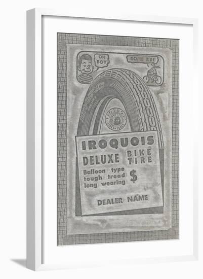 Iroquois Deluxe Bike Tires-null-Framed Art Print