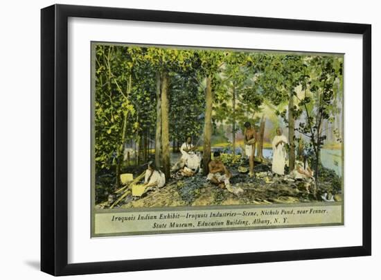 Iroquois Indian Exhibit, State Museum, Albany-Charles Marion Russell-Framed Giclee Print