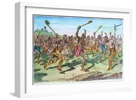 Iroquois: Lacrosse-C.W. Jefferys-Framed Giclee Print